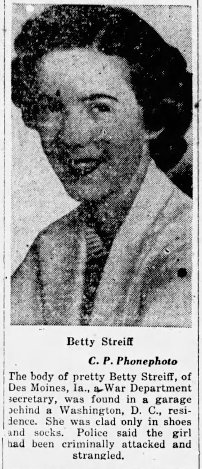 The D.C.Strangler Murder Map 1941