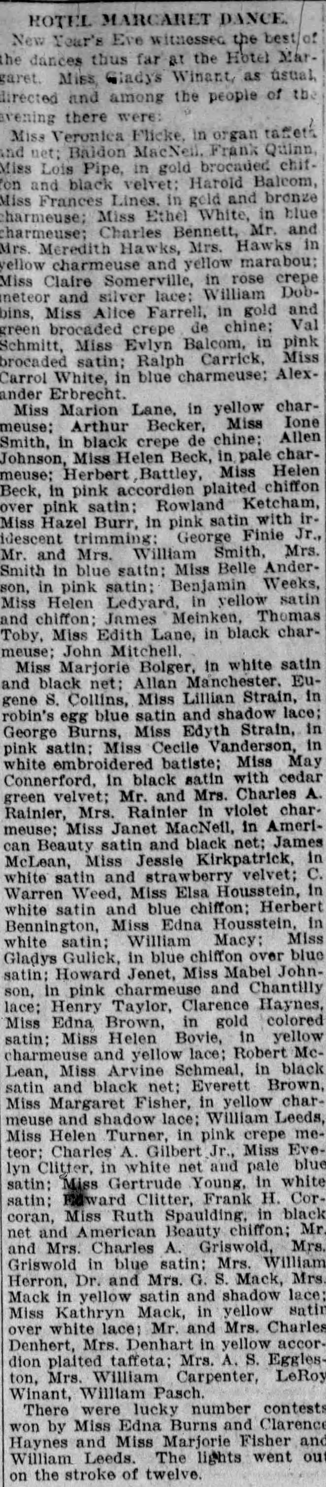 description of 1914 dance in brooklyn new york